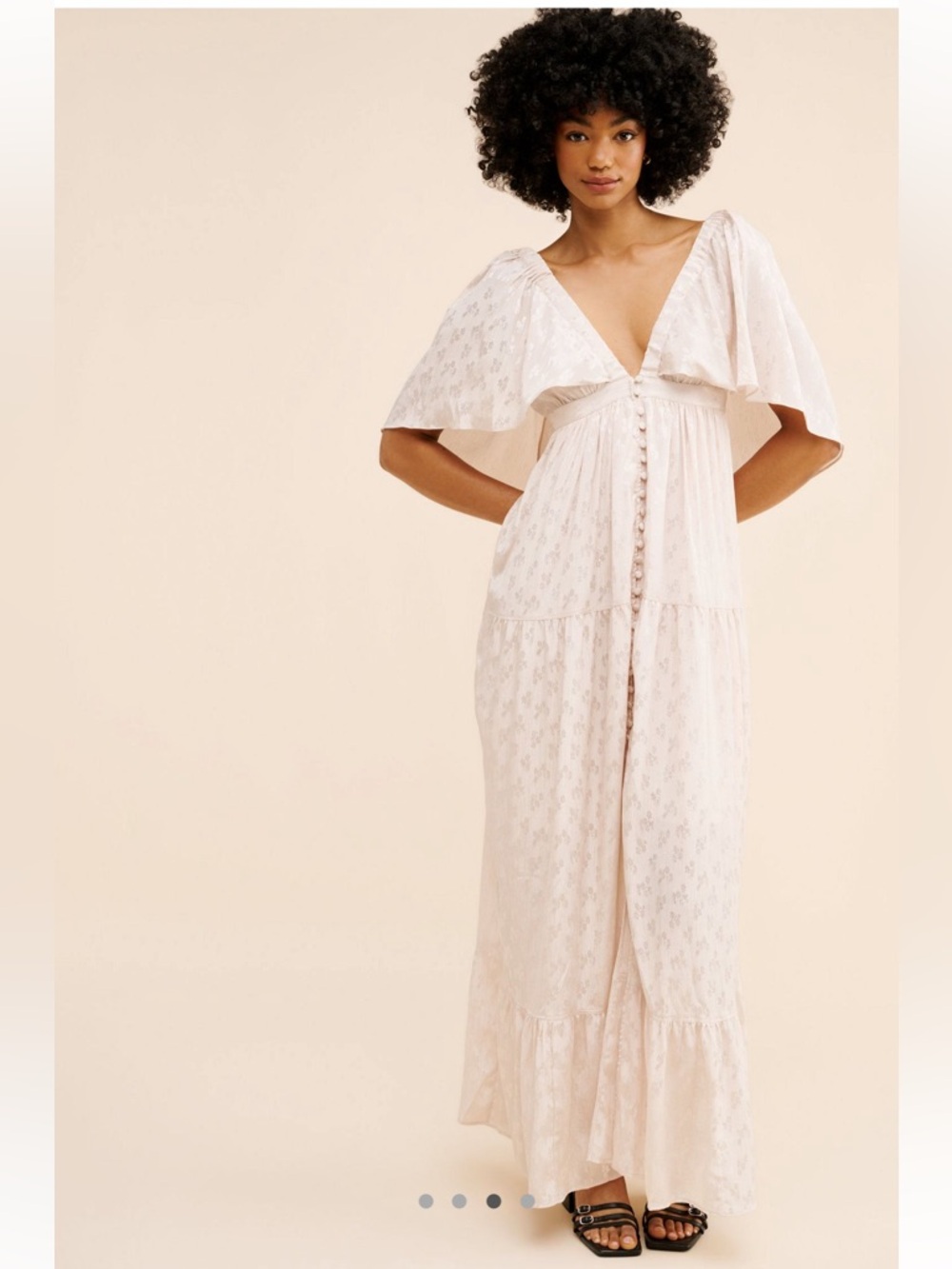 Free People Cha Cha Maxi Dress with Button Front